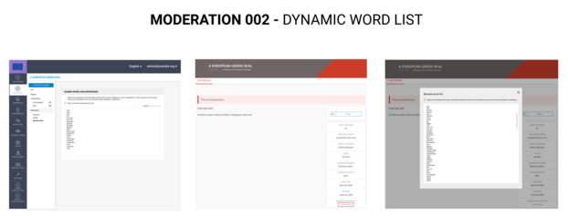 Dynamic moderation - word list