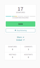 Sign button picture when participant has already signed