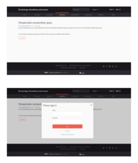 Mockup landing page and modal