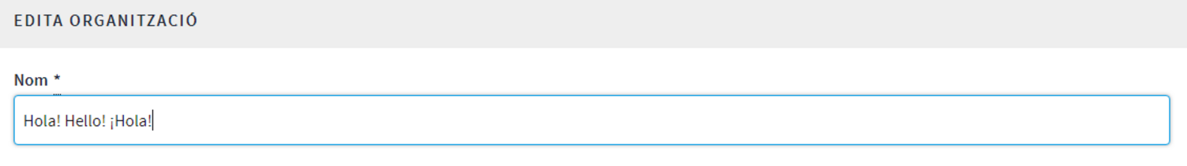 Organitzation name