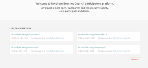 Screen shot from bottom of the home page