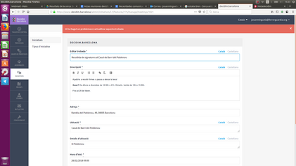 Updating meetings error