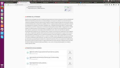 Vista actual d'un informe d'una trobada