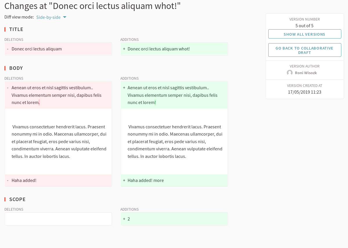 Imatge pels mitjans: [EN] Diff rendering improvements in version control 
