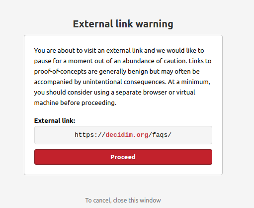 Media picture: [Security] Add an external link warning